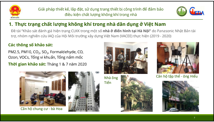 Thực trạng chất lượng không khí trong nhà dân dụng ở Việt Nam và giới thiệu “TCVN 13521:2022 – Nhà ở và nhà công cộng – Các thông số chất lượng không khí trong nhà”